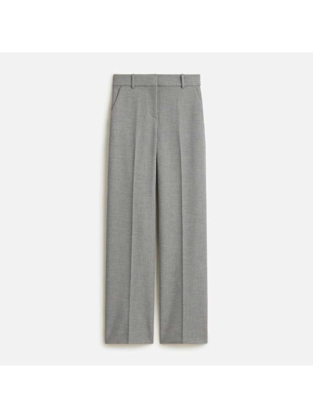 J Crew Women 10 Sydney Wide Leg Pant Trouser Gray Stretch Full Length Commute